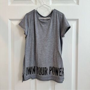 Athleta Girl Limitless Power Tee Short Sleeve in Gray Size M 8/10
